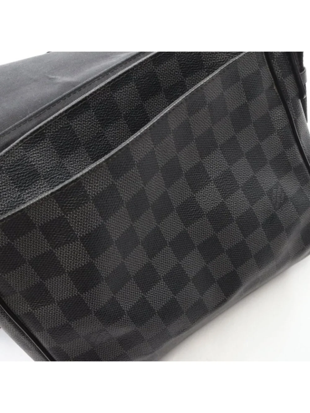 Louis Vuitton Shoulder Bag District PM Damier Graphite Canvas Leather